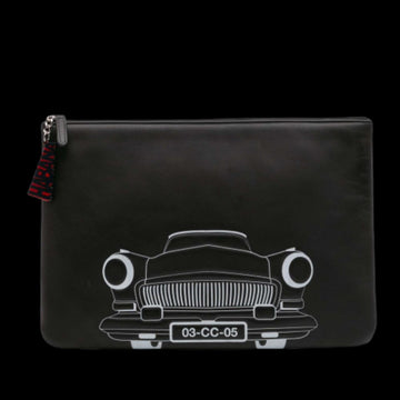 Black Leather Chanel Clutch