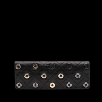 Black Leather Chanel Clutch