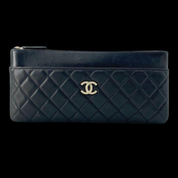 Black Leather Chanel Clutch