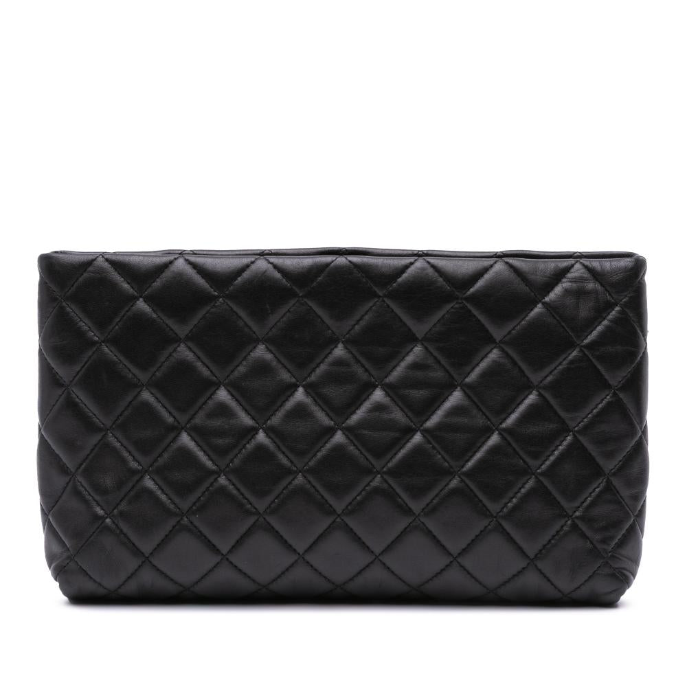 Black Leather Chanel Clutch