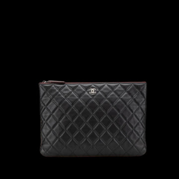 Black Leather Chanel Clutch