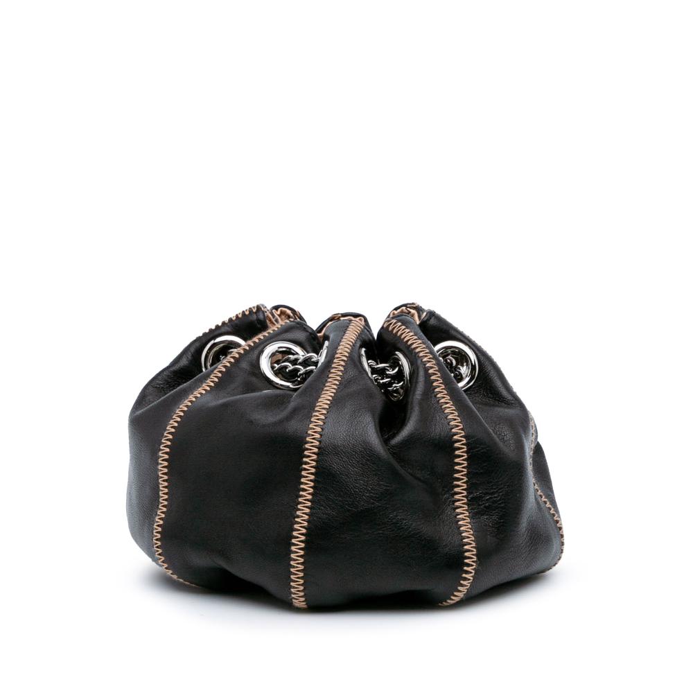 Black Leather Chanel Clutch