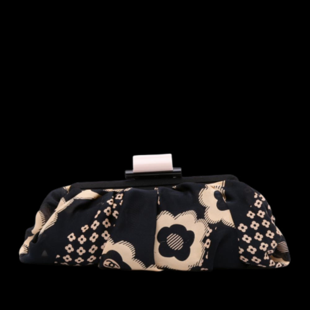 Black Silk Chanel Clutch