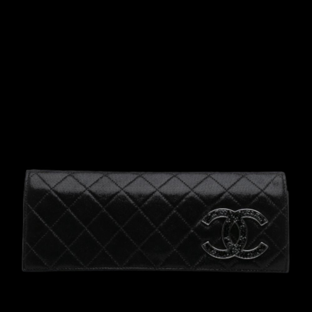 Black Suede Chanel Clutch