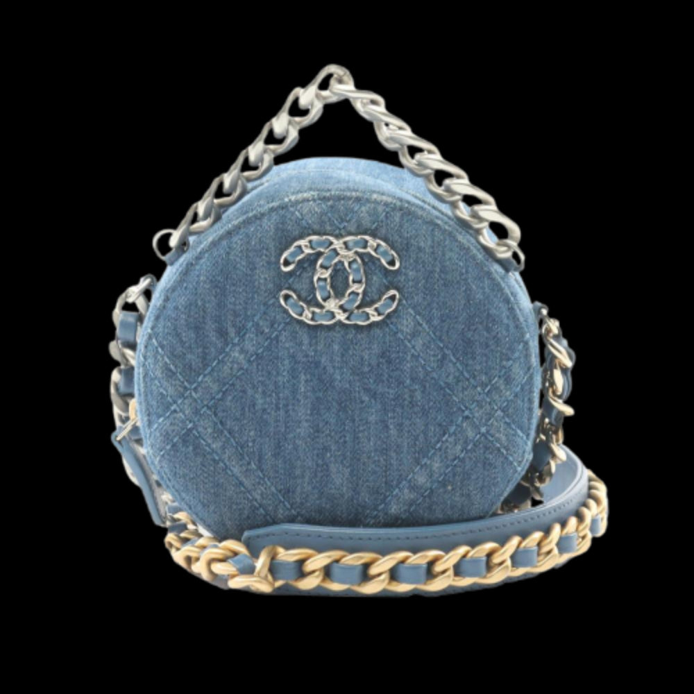 Blue Denim Chanel Clutch