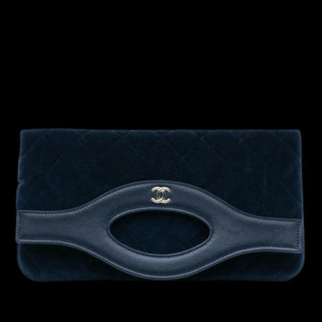 Blue Velvet Chanel Clutch