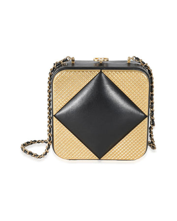 Gold Leather Chanel Clutch