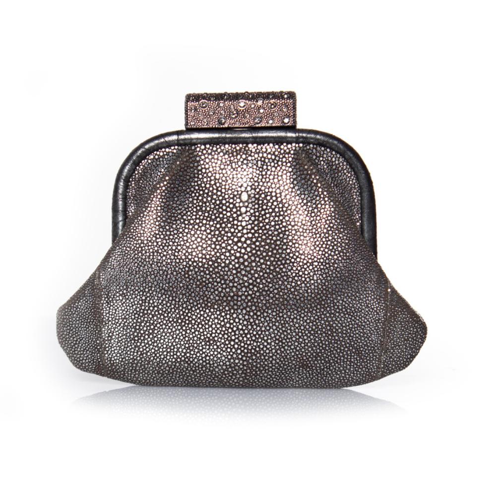 Grey Fabric Chanel Clutch