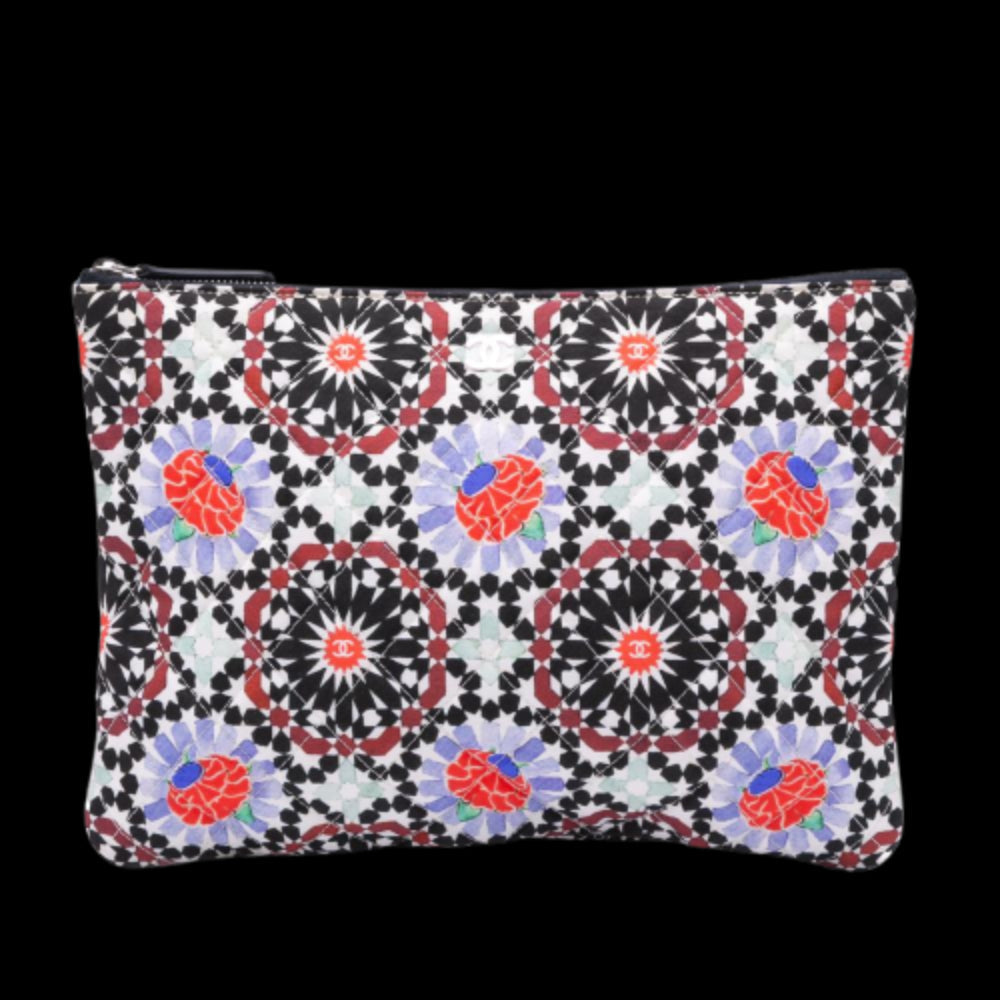Multicolor Canvas Chanel Clutch