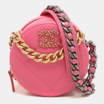 Pink Leather Chanel Clutch