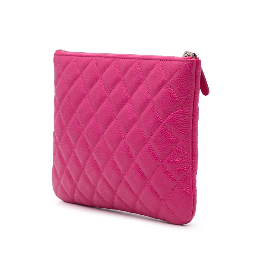 Pink Leather Chanel Clutch