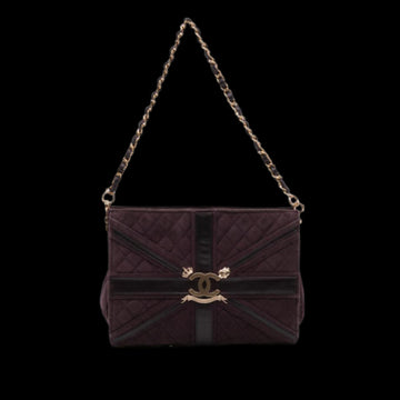 Purple Suede Chanel Clutch