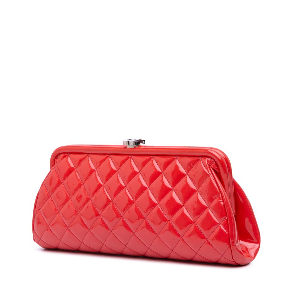 Red Leather Chanel Clutch
