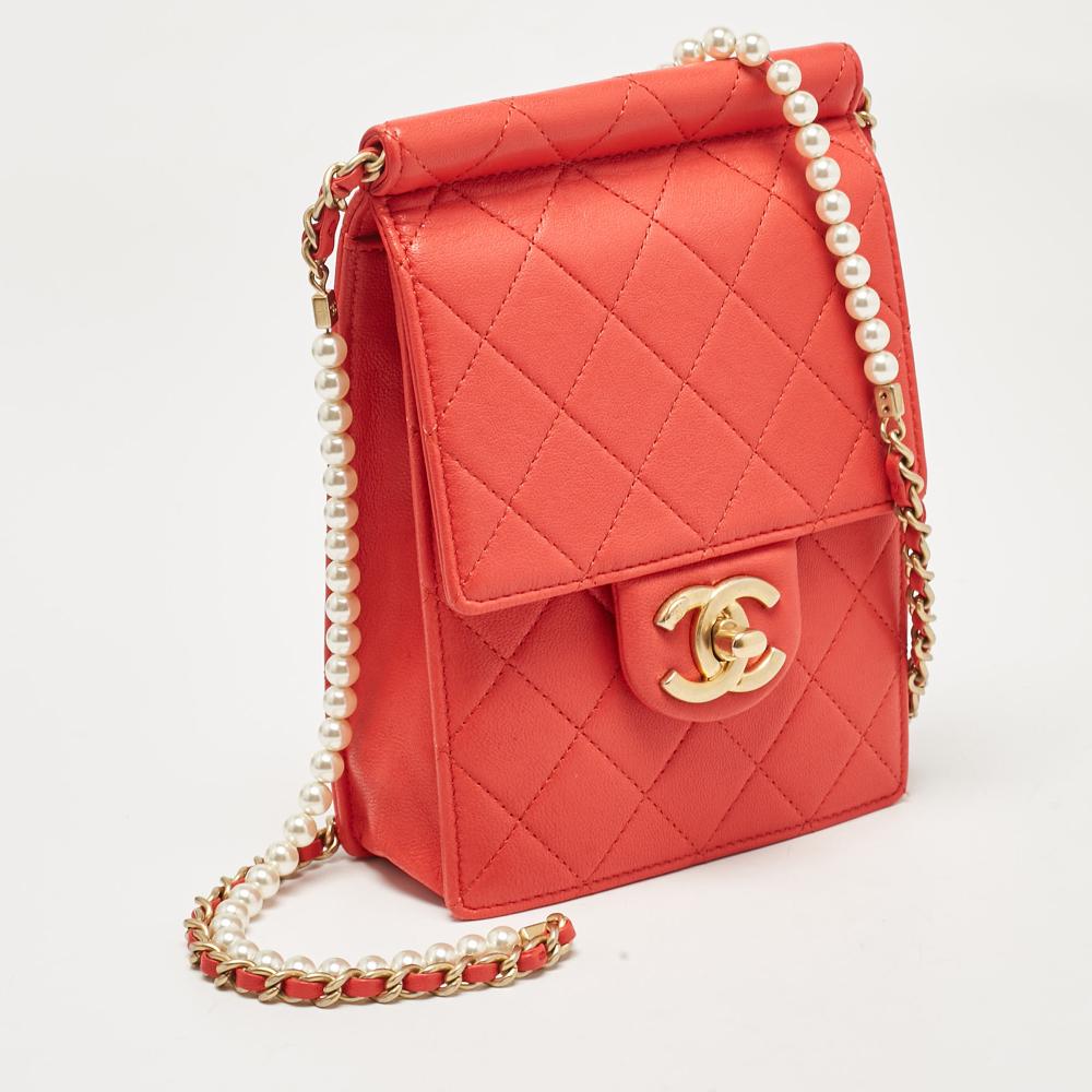 Red Leather Chanel Clutch