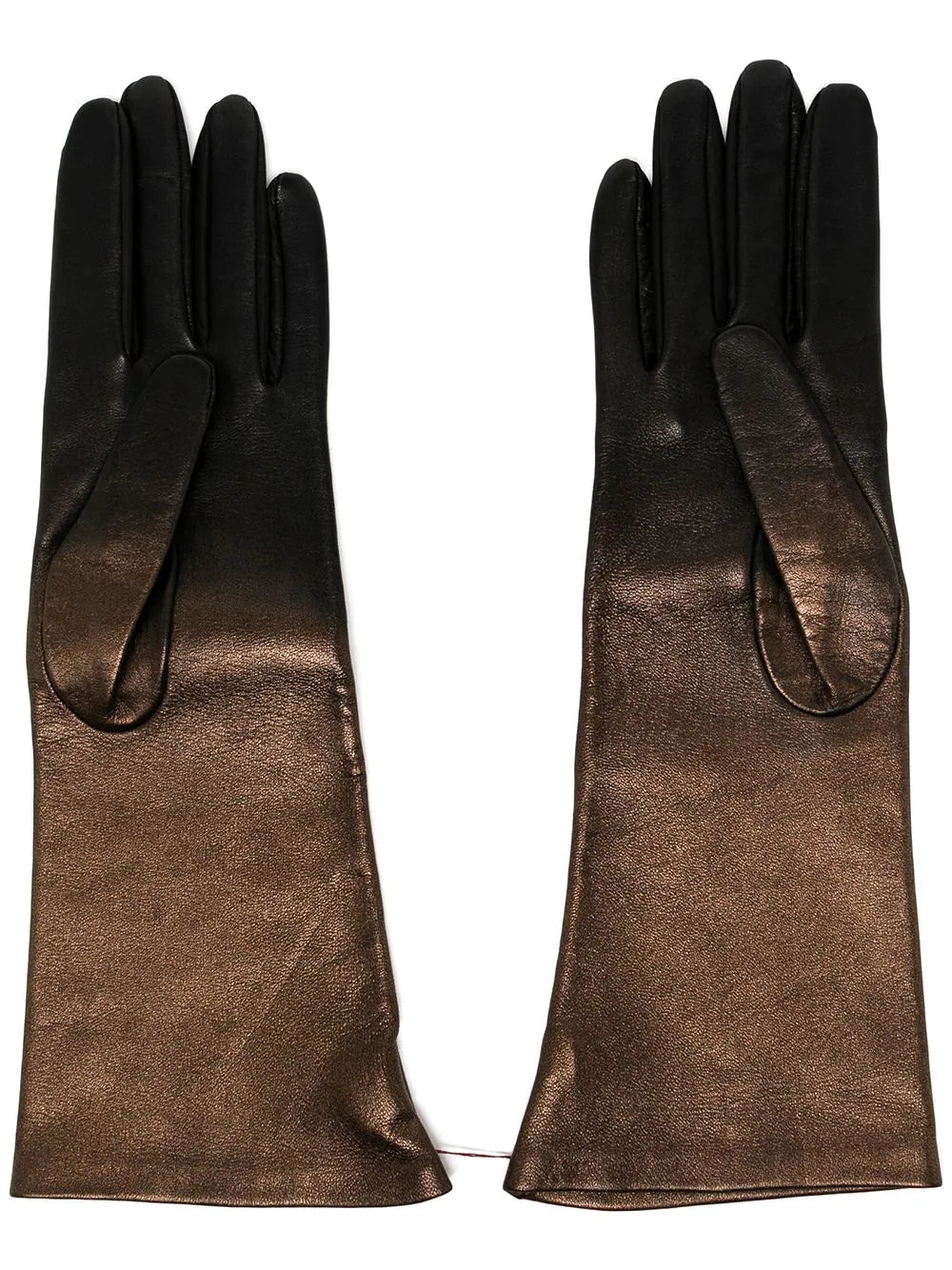 Top Quality Chanel Metallic Bronze Leather Gloves