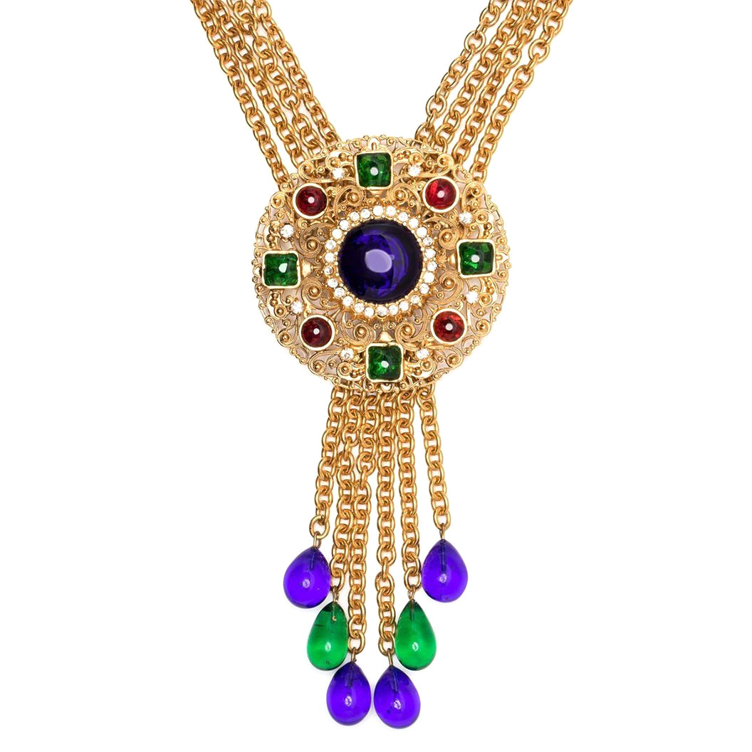 Top Quality Chanel Openwork Medallion Necklace