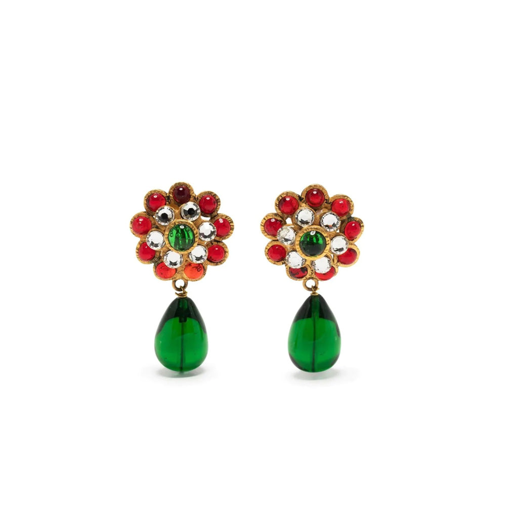 Top Quality Chanel Gripoix Glass-Bead Drop Earrings