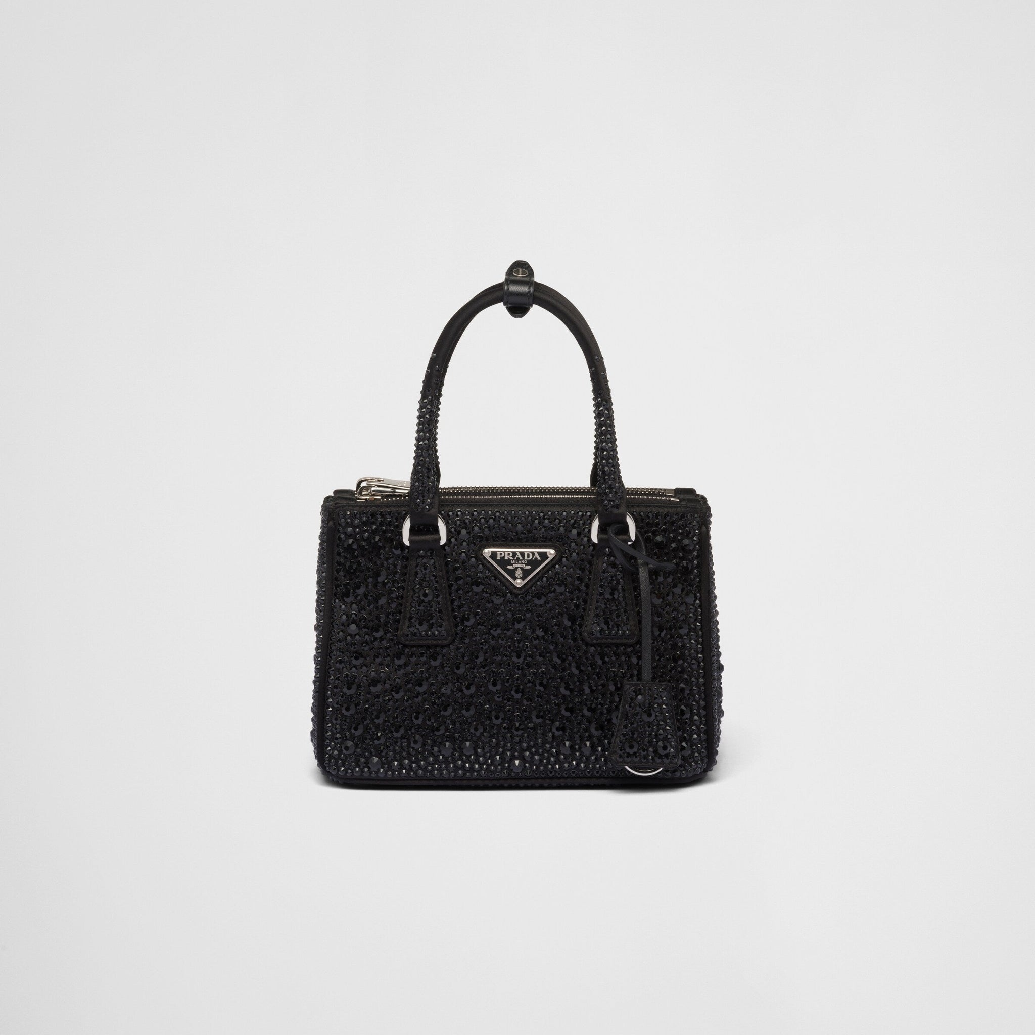 Galleria satin mini-bag with crystals