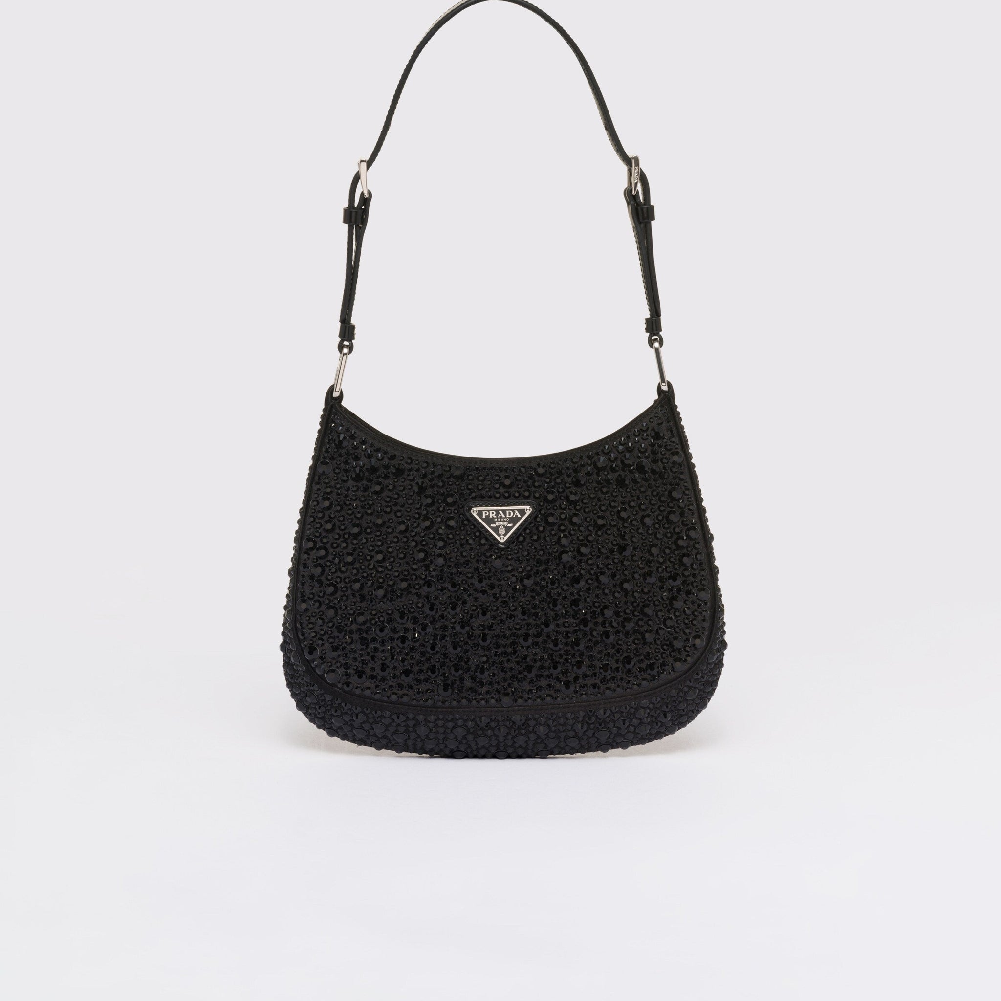 Cleo satin bag with crystals