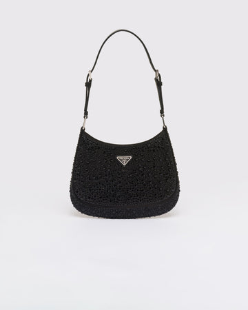 Cleo satin bag with crystals
