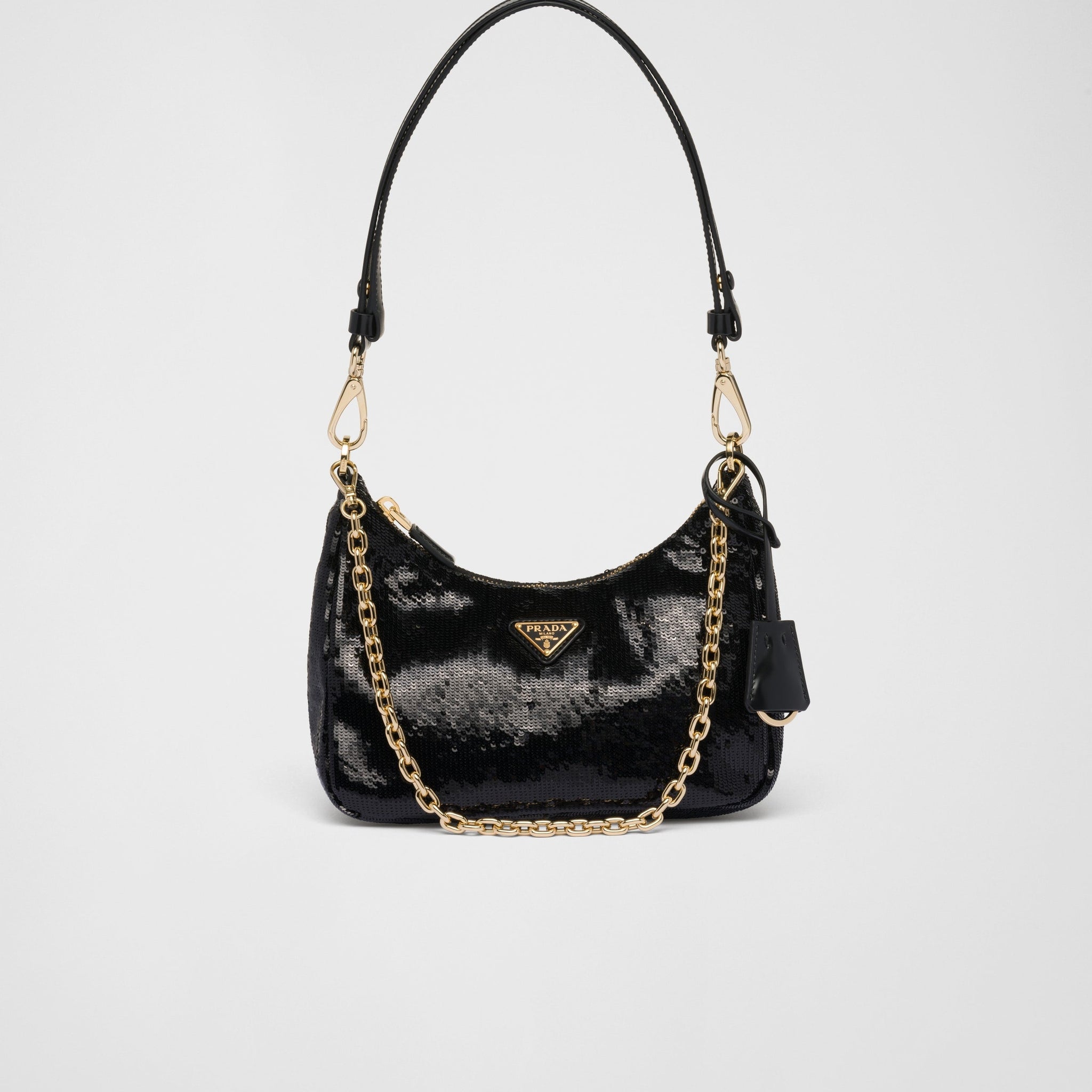 Re-Edition Re-Nylon and sequin mini-bag