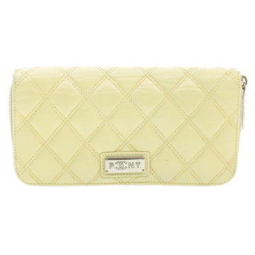 Top Quality Chanel Matelasse Zippy Long Wallet Beige CC Auth cr619