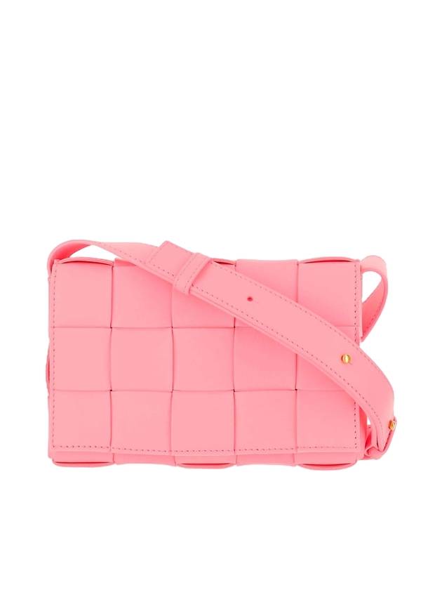 Bottega Veneta Cassette Intrecciato Small Cross Bag Pink