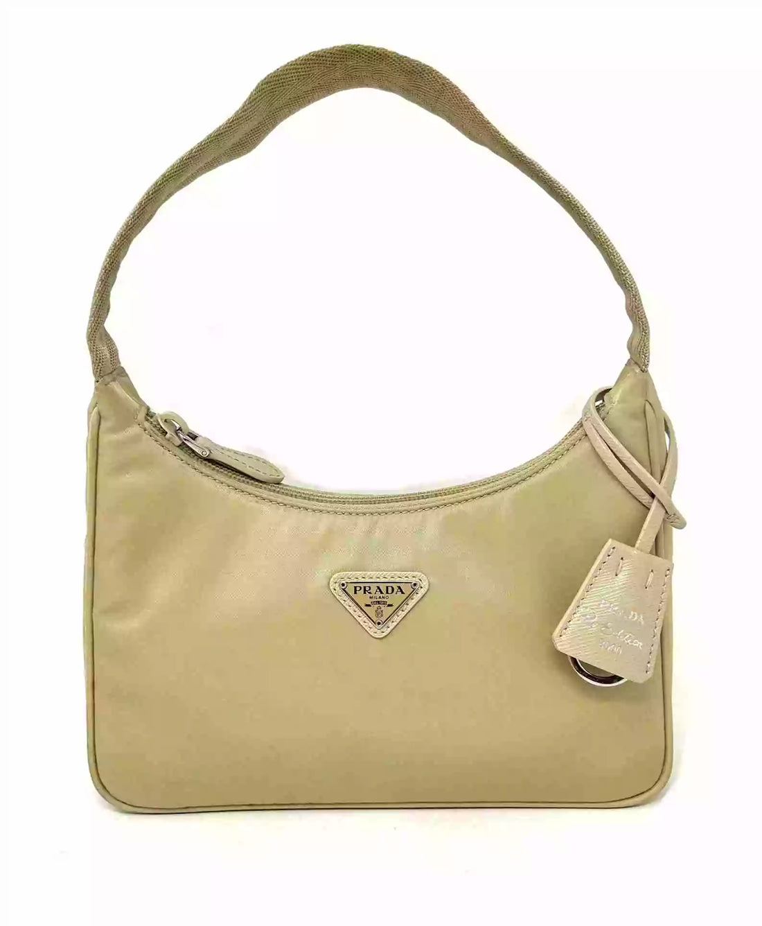 Prada Re-Edition 2000 Desert Beige Re-Nylon Mini Handbag - Preloved