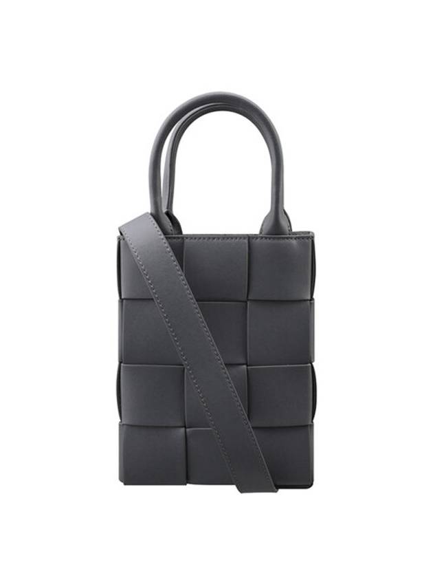 Bottega Veneta Intrecciato Cassette Mini Tote Bag Grey