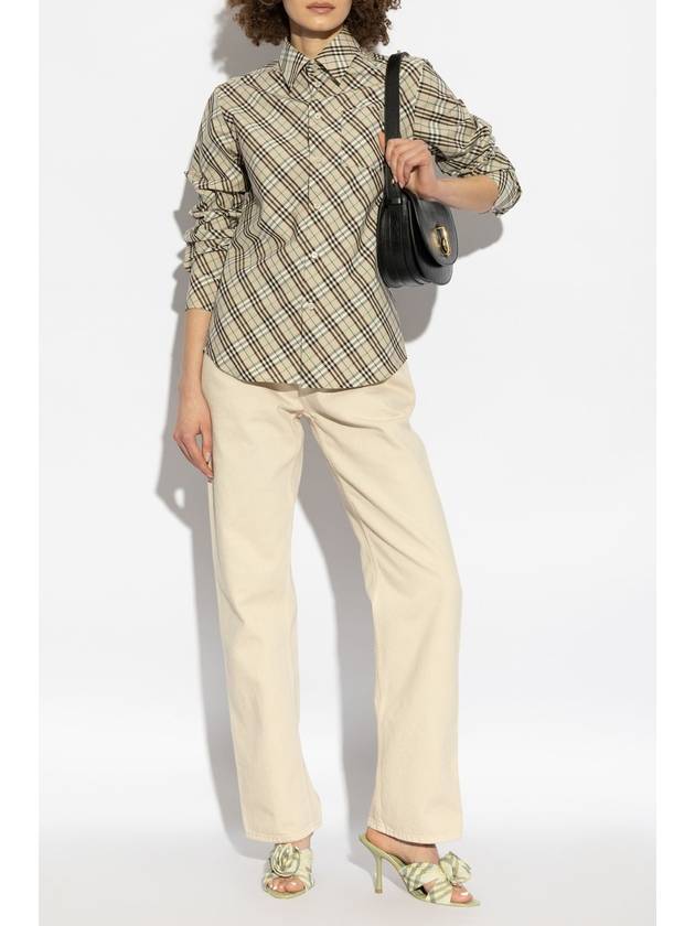 Burberry Burberry Checkered Shirt, Women's, Grey