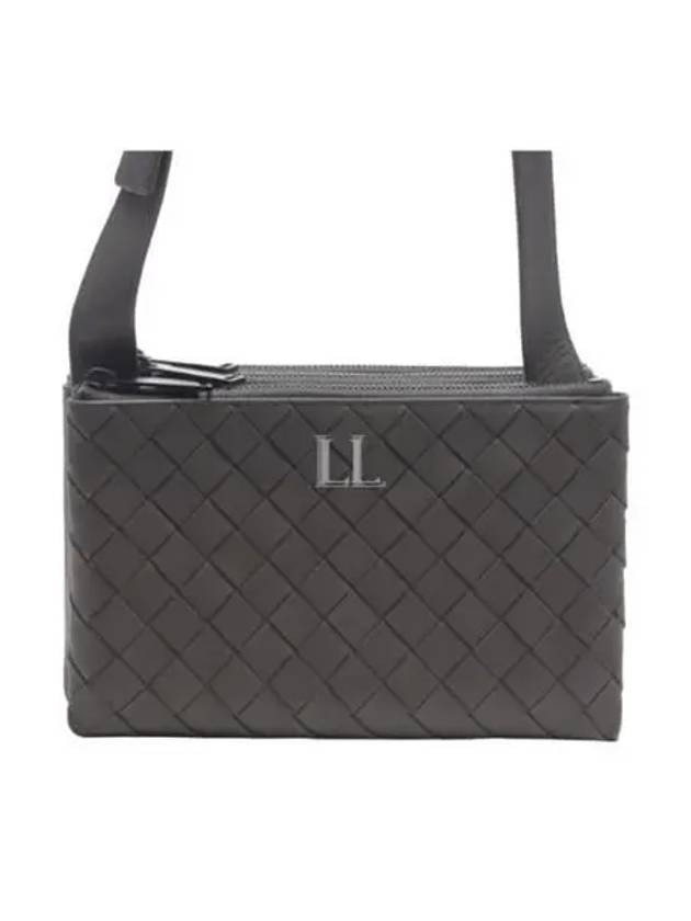 Bottega Veneta Triple Zipper Cross Bag Grey