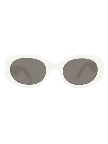 CELINE Eyewear Triomphe Logo Temple Sunglasses White
