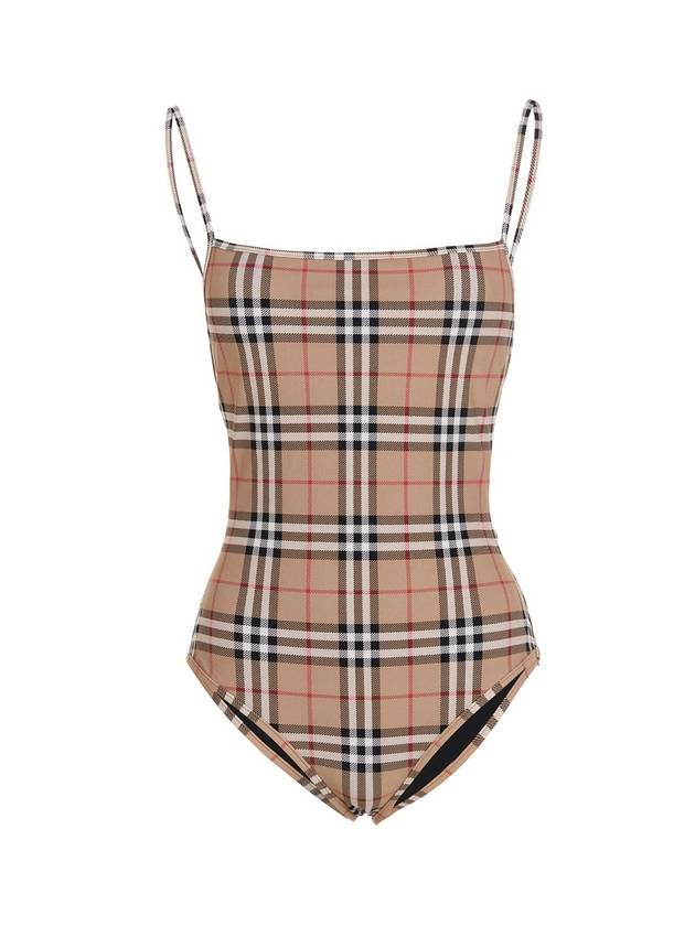 Burberry Women's Vintage Check One-Piece Swimsuit Beige