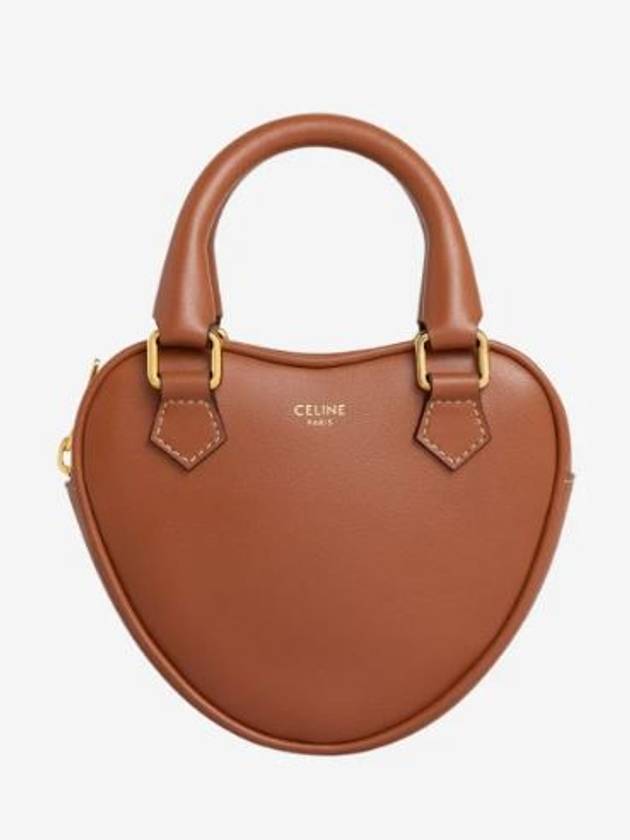 CELINE Heart Petite Cross Bag Tan Shell