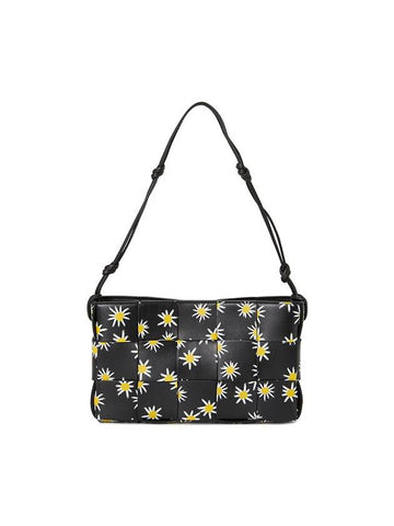 Bottega Veneta Cassette Baguette Pochette Cross Bag Black