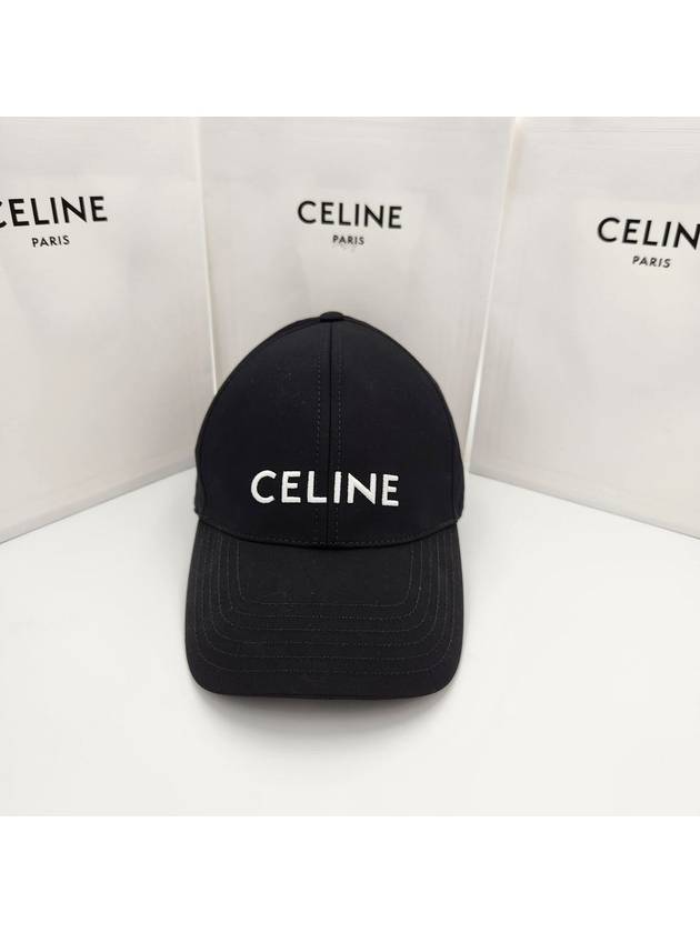 CELINE Cotton Drill Baseball Cap Black