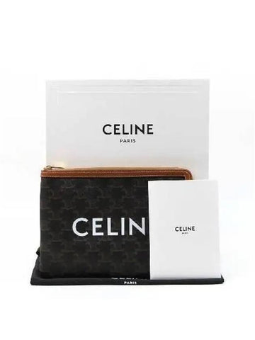 CELINE 10D672BZQ 04LU Triope Canvas Small Pouch Clutch