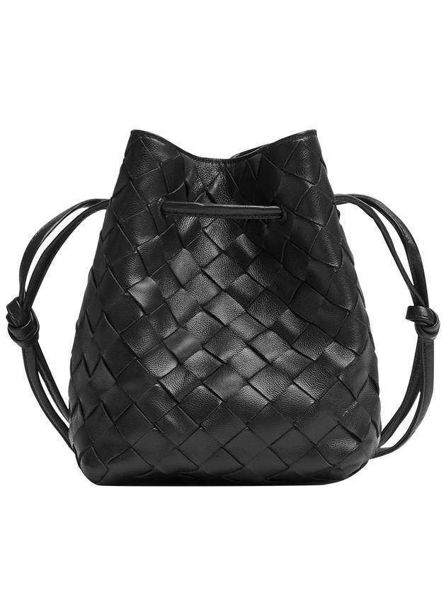 Bottega Veneta Intrecciato Small Bucket Bag Black