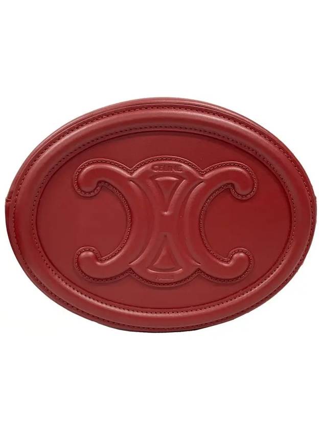 CELINE Cuir Triomphe Calfskin Cross Bag Red