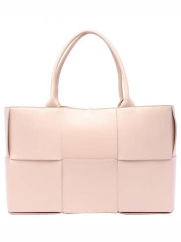 Bottega Veneta Intrecciato Arco Medium Tote Bag Pink