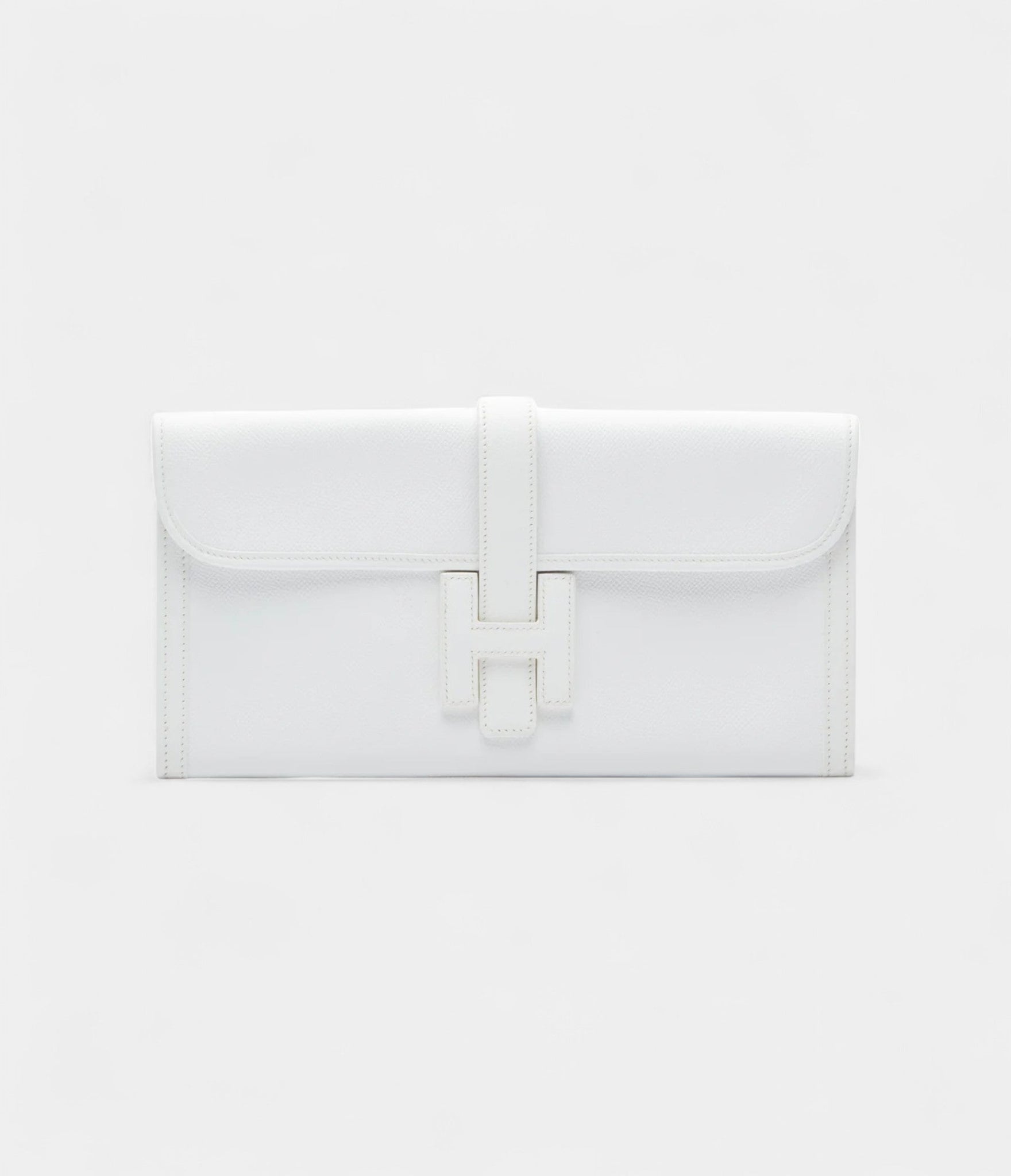 Hermès Jige 29 White Clutch Bag