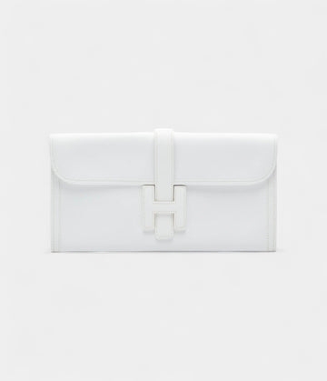 Hermès Jige 29 White Clutch Bag