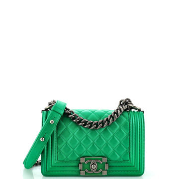 CHANEL Boy Flap Bag Quilted Lambskin Small