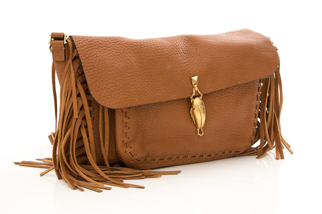 Valentino Brown Fringe Handbag