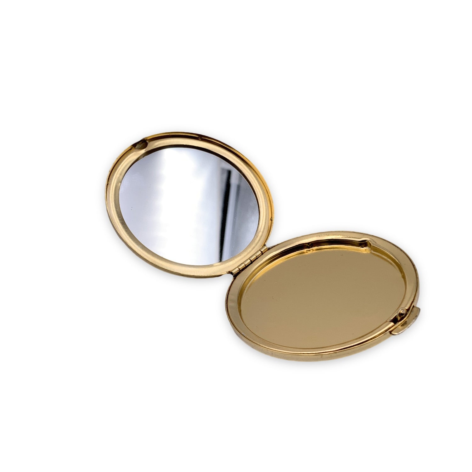 FENDI Vintage Round Folding Cosmetic Makeup Pocket Mirror