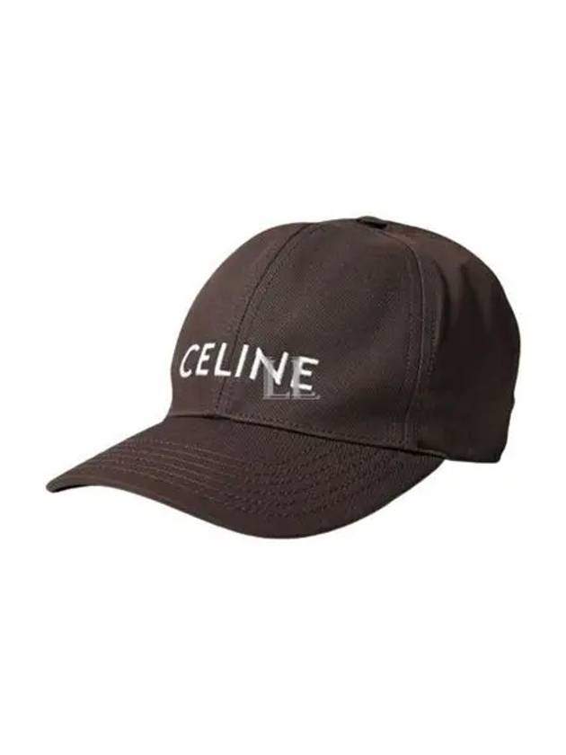 CELINE Logo Ball Cap Brown