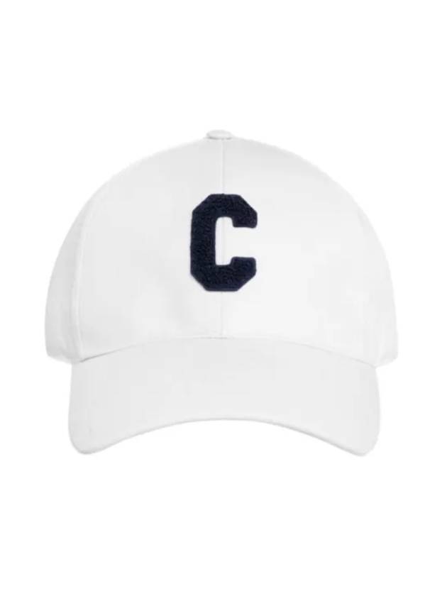 CELINE Initial C Patch Cotton Ball Cap White