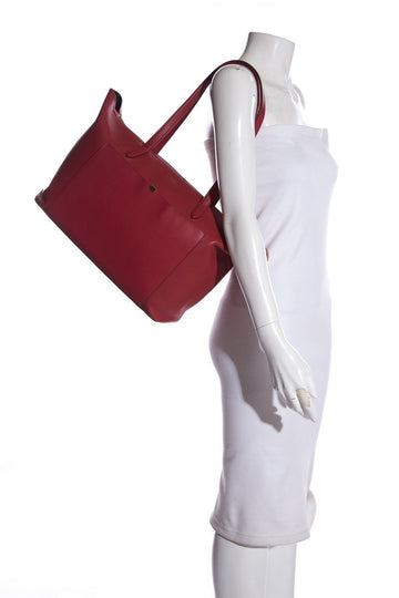 Smythson Red Panama Ciappa East West Tote