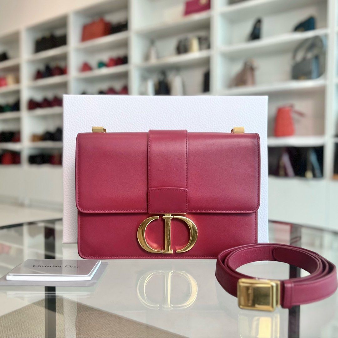 Dior 30 Montaigne - Calfskin Medium Red Shoulder Bag GHW
