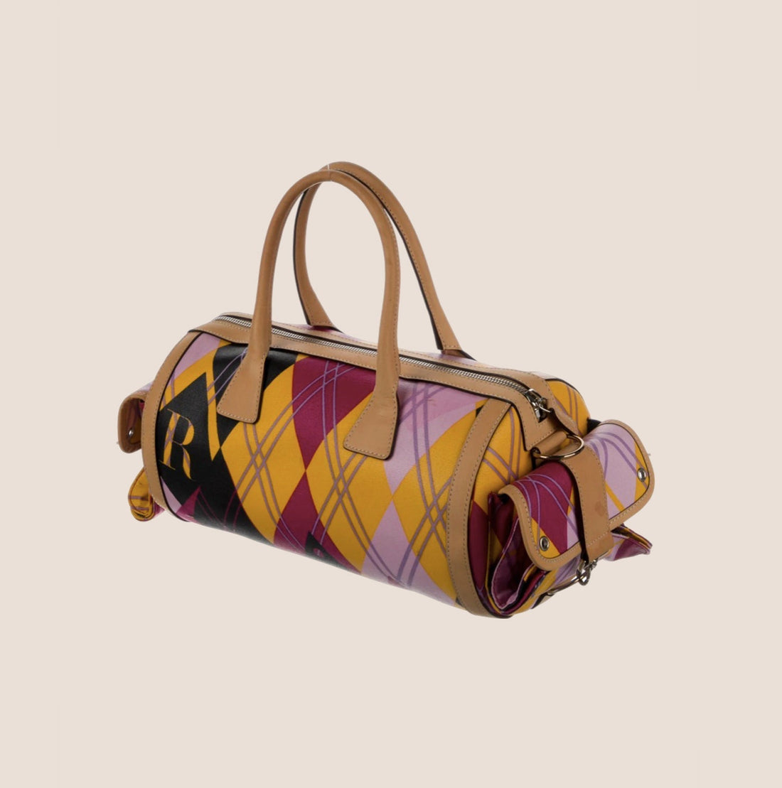 CHRISTIAN DIOR MULTICOLOR ARGYLE BAG